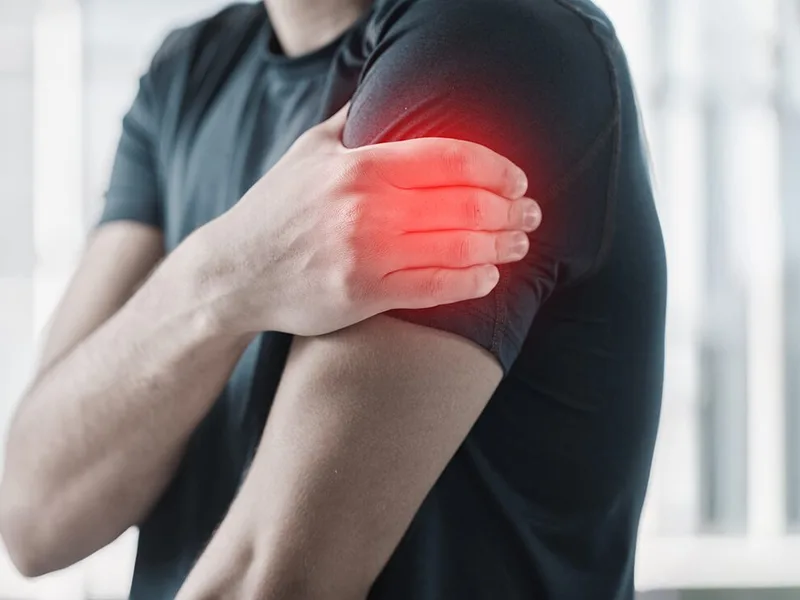 HealthSource of Harvest treating arm pain in HARVEST